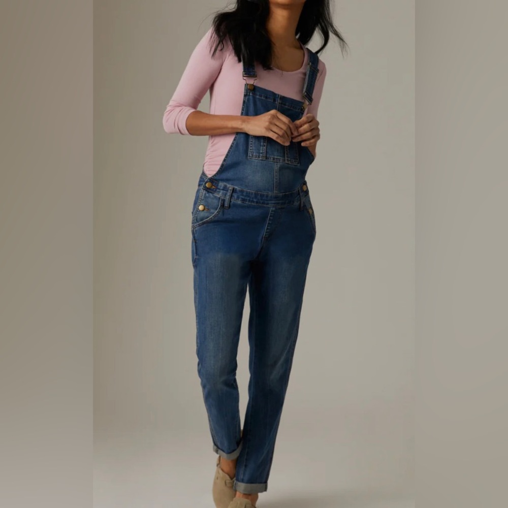 Ripe Denim Maternity Overalls (Size Large)